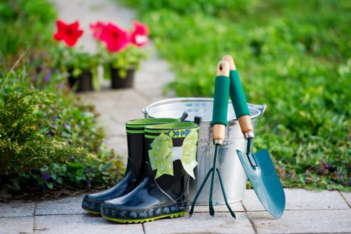 Professional hedge cutting for a Brompton garden boundary